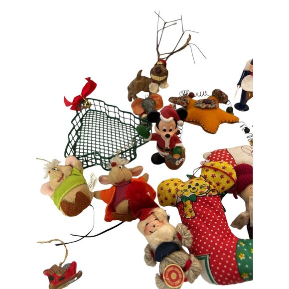 Christmas Ornament Lot Reindeer, Mice, Gingerbread, Mixed lot of Modern and Vint - Picture 2 of 16